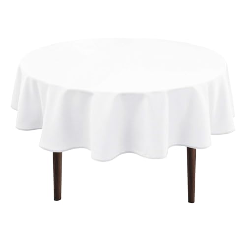 Hiasan Weiß Wasserabweisend Tischdecke aus Polyester,Rund150cm,Anti-Falten Tischtuch,geeignet für Küche,Restaurant,Hochzeit Hiasan Weiß Wasserabweisend Tischdecke aus Polyester,Rund150cm,Anti-Falten Tischtuch,geeignet für Küche,Restaurant,Hochzeit von Hiasan