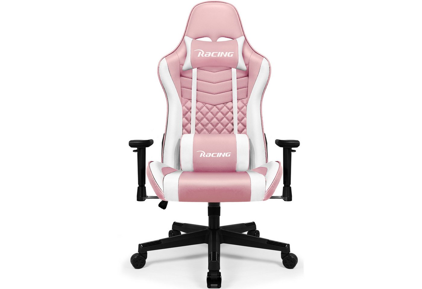 Hiazurm Gaming-Stuhl Gaming Stuhl, Bürostuhl Ergonomisch Wippfunktion bis zu 170° (Gaming Chair Gepolstert mit Verstellbare Lendenkissen, Kopfkissen und Armlehnen), Gamer Stuhl 150kg Belastbarkeit von Hiazurm