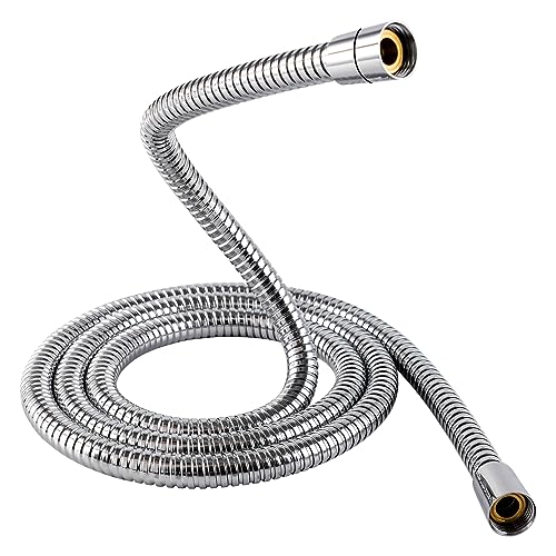Hibbent 16 mm (außen)/10 mm (innen) großer Bohrungsschlauch, 1,5 m – Supper Low Water Pressure Boosting Brauseschlauch mit Chrom, Universal Anti-Knick- und Auslaufsicher (1,5 m) von Hibbent