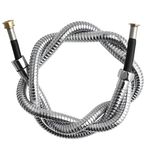 Hibbent 16 mm (außen) / 10 mm (innen) Brauseschlauch mit großer Bohrung, 1,5 m, oberer Duschschlauch mit niedrigem Wasserdruck, mit geflochtenem Nylon-Innenschlauch, universell, knickfest und von Hibbent