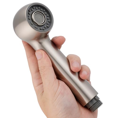 Hibbent Brausekopf Küchenarmatur, Geschirrbrause Ersatzkopf 2 Strahlarten, Badezimmer Wasserhahn Kopf Ersatzteil Küchenarmatur Sprühkopf Küchenarmatur Sprühauslauf, Gebürstetes Nickel von Hibbent