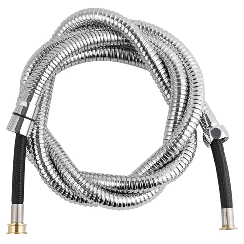 Hibbent Brauseschlauch mit großer Bohrung, 16 mm (außen) / 10 mm (innen), 2 m langer Duschschlauch mit niedrigem Wasserdruck, verstärkender Duschschläuche, mit geflochtenem Nylon-Innenschlauch, von Hibbent