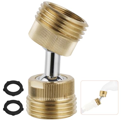 Hibbent Gartenschlauch-Adapter, 3/4 Zoll drehbarer Messingschlauchschutz, Doppeldrehung, Stecker auf Stecker, Messinganschluss mit 4 zusätzlichen Unterlegscheiben, 2 Stück Hibbent Gartenschlauch-Adapter, 3/4 Zoll drehbarer Messingschlauchschutz, Doppeldrehung, Stecker auf Stecker, Messinganschluss mit 4 zusätzlichen Unterlegscheiben, 2 Stück von Hibbent