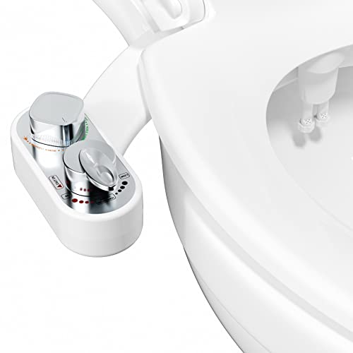 Hibbent WC Bidet, Cold/Heiß Water Bidet Dusch-WC (ohne Strom),Intimreinigung mit Selbstreinigende Düsen Wasserstrahl regulierbar Po Dusche und Lady-Dusche von Hibbent