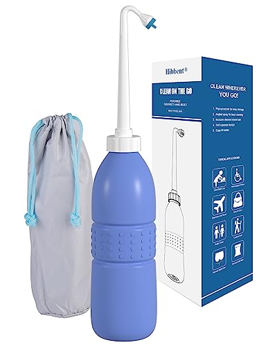 Hibbent tragbares Bidet und Reisebidet-Flasche Tragbares Bidet 620ML Tragbare Handheld Pers?nliche/Blau-620ml von Hibbent