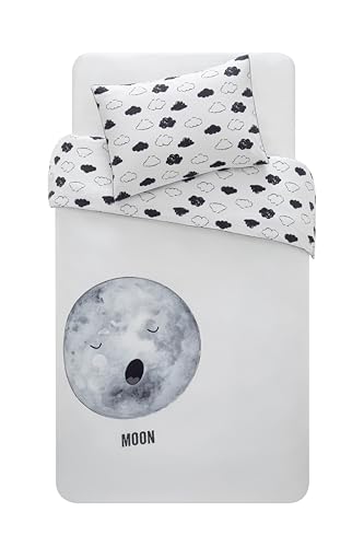 Hibboux 100x135 Cosmic Moon Baby Duvet Cover Set von Hibboux