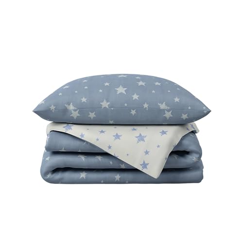 Hibboux 100x135 Star Baby Duvet Cover Set - Blue von Hibboux