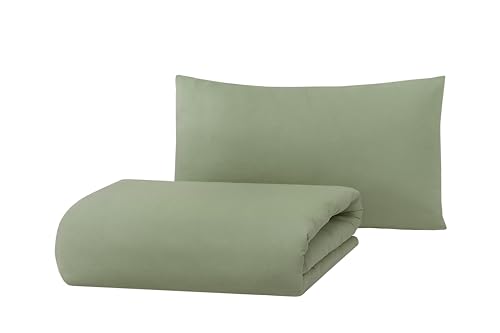 Hibboux 80x80 Mono Duvet Cover Set - Green von Hibboux