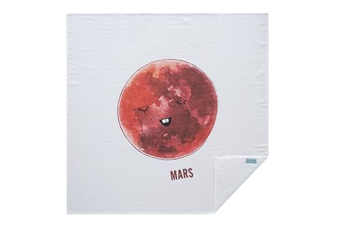 Hibboux 75x75 Mars Musselin Blanket, Baby, Red Hibboux 75x75 Mars Musselin Blanket, Baby, Red von Hibboux