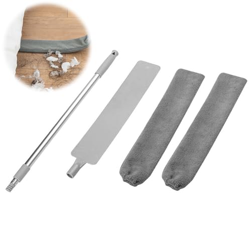 Retractable Gap Dust Cleaning Artifact mit Teleskopstange, 2 Mikrofaser-Staubtüchern, Verlängerbarem Edelstahlgriff, Waschbarer Flacher Duster für Unter Kühlschrank Sofa Möbel Haushaltsgeräte (Grau) Retractable Gap Dust Cleaning Artifact mit Teleskopstange, 2 Mikrofaser-Staubtüchern, Verlängerbarem Edelstahlgriff, Waschbarer Flacher Duster für Unter Kühlschrank Sofa Möbel Haushaltsgeräte (Grau) von Hiborth