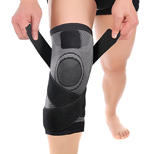 Hibucuo Kniestütze, Kniebandage, Komprimierte Kniebandage für Männer Frauen mit Seitenstabilisatoren,Medizinischer Knieschützer für Laufen, Meniskusriss,ACL,Arthritis,Gelenkschmerzlinderung Hibucuo Kniestütze, Kniebandage, Komprimierte Kniebandage für Männer Frauen mit Seitenstabilisatoren,Medizinischer Knieschützer für Laufen, Meniskusriss,ACL,Arthritis,Gelenkschmerzlinderung von Hibucuo