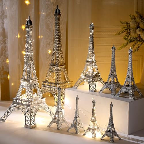 Hicarer Eiffelturm-Statue, Dekoration, 12,7 - 38,1 cm, 5 Größen, Legierung, Metall, Paris, Eiffelturm, Handwerk, französische Party-Dekoration für Wohnzimmer, Tischständer, Sammlerstück, Geschenk, Hicarer Eiffelturm-Statue, Dekoration, 12,7 - 38,1 cm, 5 Größen, Legierung, Metall, Paris, Eiffelturm, Handwerk, französische Party-Dekoration für Wohnzimmer, Tischständer, Sammlerstück, Geschenk, von Hicarer