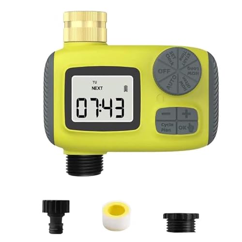Hicello Bewässerungscomputer, Programmierbare Tropfbewässerung, IP55 Wasserdicht, mit LCD-Display und Messingeinlass Hicello Bewässerungscomputer, Programmierbare Tropfbewässerung, IP55 Wasserdicht, mit LCD-Display und Messingeinlass von Hicello