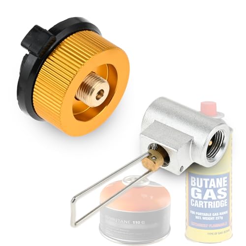 Hicello Camping Gaskanister Nachfülladapter für Isoutane/Butangas Kanister Kit von Hicello