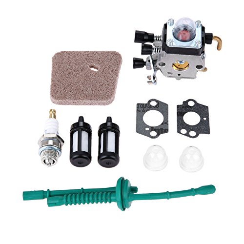 Hicello Vergaser Luftfilter Kraftstoffleitung Kit für STIHL FS38 FS45 FS55 String Trimmer Rasenmäher von Hicello