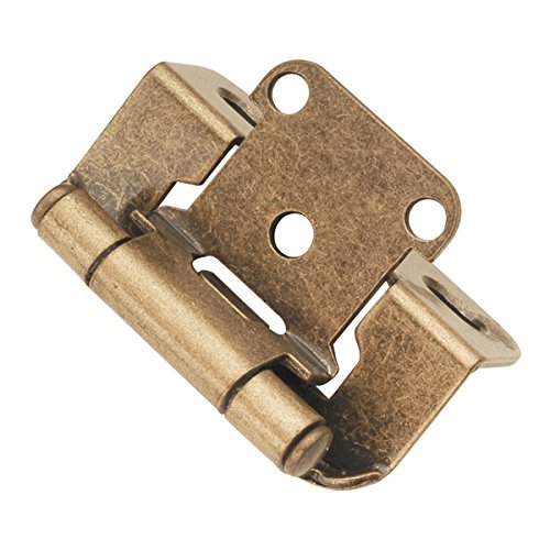 Hickory Hardware P2710F-AB halbverdecktes Scharnier, antikes Messing, 2 Stück von Hickory Hardware