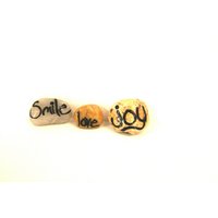 Einzigartige Geschenke Handbemalte Kleine Strandfelsen, Inspirierende Steine Und Yoga Studio Akzente, Pocket Pebbles Unterstützende Mantras von HickoryDickoryDots