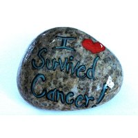 Krebs Awareness Geschenk Handgemalt, Cancer Survivor Andenken Ich Überlebte Krebs, Inspirierendes Für Brustkrebs von HickoryDickoryDots