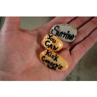Krebs Überlebende Inspirierendes Geschenk Für Ihn, Awareness Healing Rocks, Kleine Sorgen Steine Strand Kieselsteine, Motivations Sie von HickoryDickoryDots