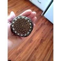 Schokoladenliebhaber Kunst Braun Bemalter Stein Briefbeschwerer, Essbare Kunstwerk Dot Art Einzigartiger Küchenakzent, Steinmalerei in Schwarz Und von HickoryDickoryDots