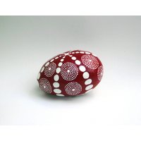 Weihnachten Ornament Design Punkt Kunstwerk Stein, Kastanienbraun Und Weiß Mandala Malerei Buch Regal Dekor, Boho Dekor Strand Home Urlaub Akzent von HickoryDickoryDots