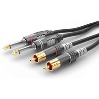 Sommer Cable HBA-62C2-0090 Klinke / Cinch Audio Anschlusskabel [2x Klinkenstecker 6.3mm (mono) - 2x von Sommer Cable