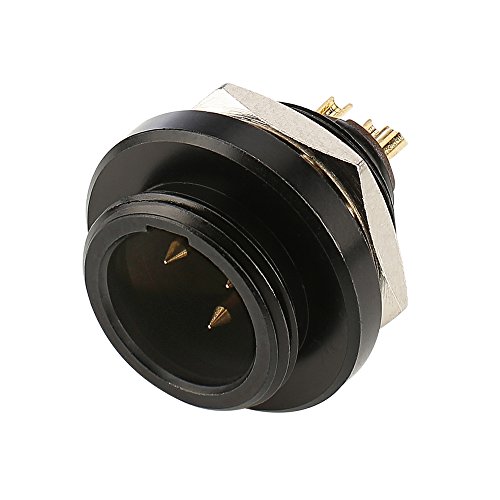 Hicon Mini XLR 3-pol Einbaustecker IP67 Männlich Gewinde | HI-XMEM3-HD-B von Hicon
