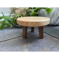 Ahorn Und Nussbaum Hocker. Pflanzenständer. Blumenhocker. Dekoratives Wohndekor Display von HiddenRabbitDesigns