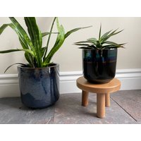 Handgemachter Blumenhocker Aus Kirschbaum. Luftpflanzenständer von HiddenRabbitDesigns