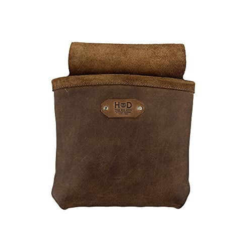 Hide & Drink, Werkzeuggürteltasche für Konstruktoren, Einzelne große Tasche, handgefertigt aus Vollnarbenleder - Bourbon Brown von Hide & Drink