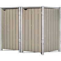 Hide Mülltonnenbox 2x 240 Liter natur B/H/T: ca. 140x115x82 cm von Hide