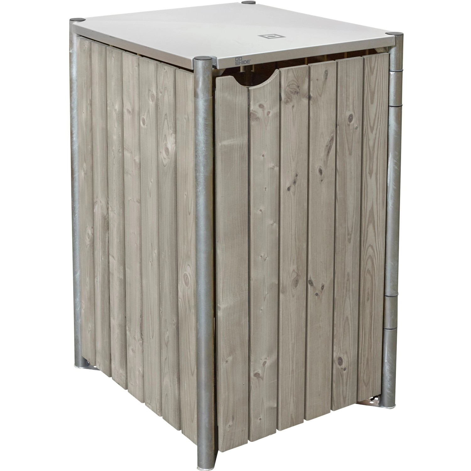 Hide Mülltonnenbox Holz 81 cm x 70 cm x 116 cm Natur-Grau von Hide