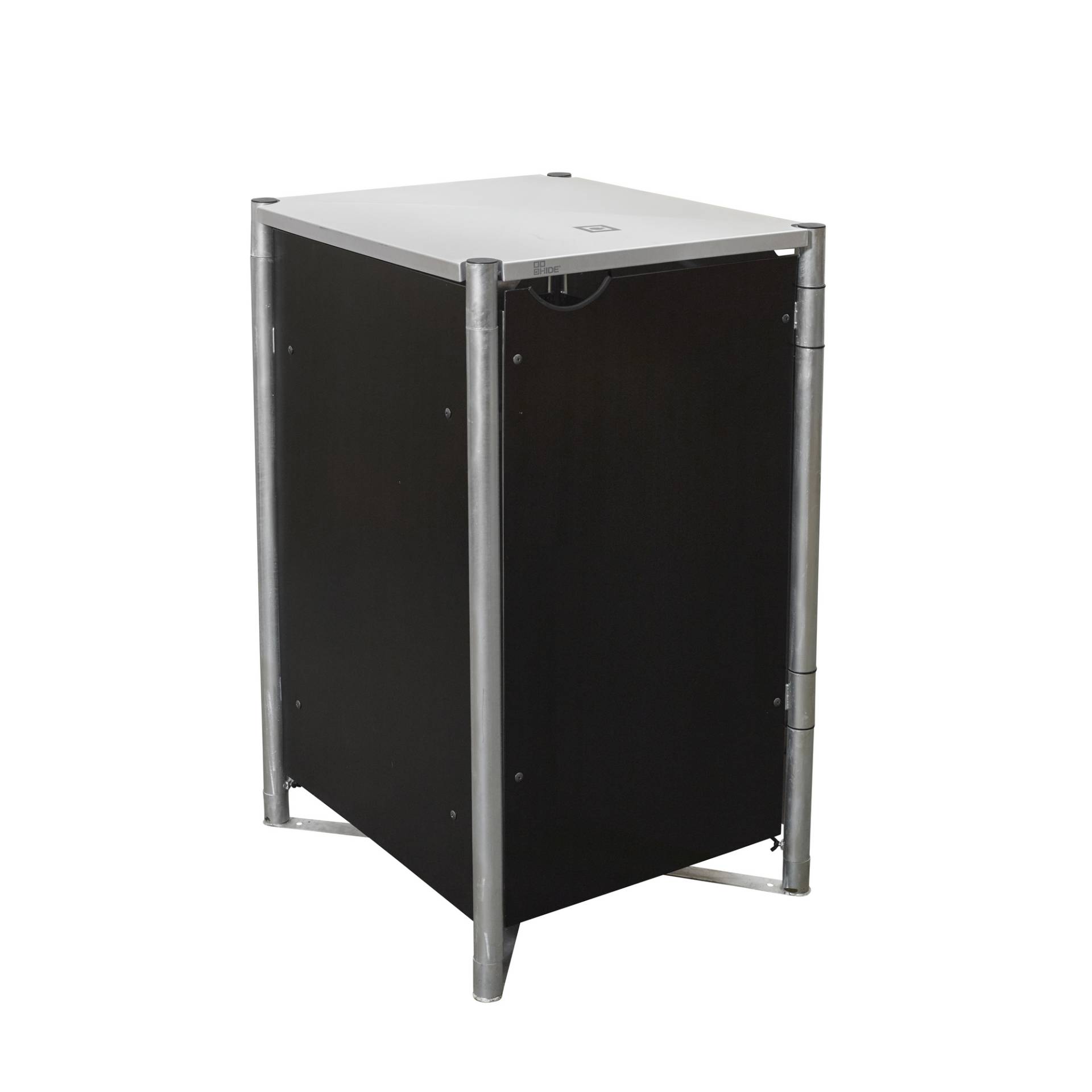 Hide Mülltonnenbox schwarz Metall 80,7 x 69,7 x 115,2 cm von Hide