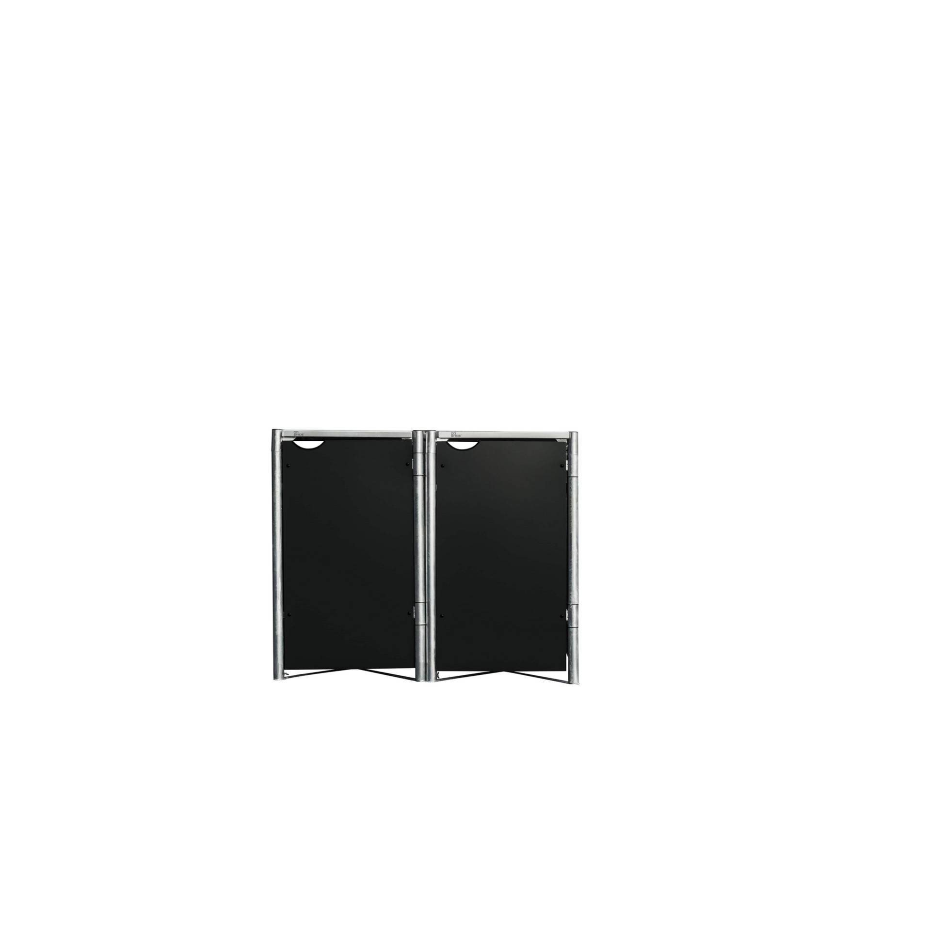 Hide Mülltonnenbox schwarz Metall 81 x 139 x 115 cm von Hide