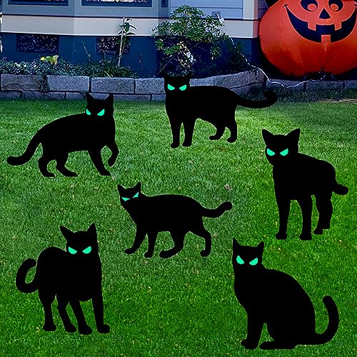 6 Stück Halloween-Hof-Dekorationen, Halloween-Hofschilder mit Heringen, gruselige Silhouette, Outdoor-Rasendekorationen 6 Stück Halloween-Hof-Dekorationen, Halloween-Hofschilder mit Heringen, gruselige Silhouette, Outdoor-Rasendekorationen von Hidreas