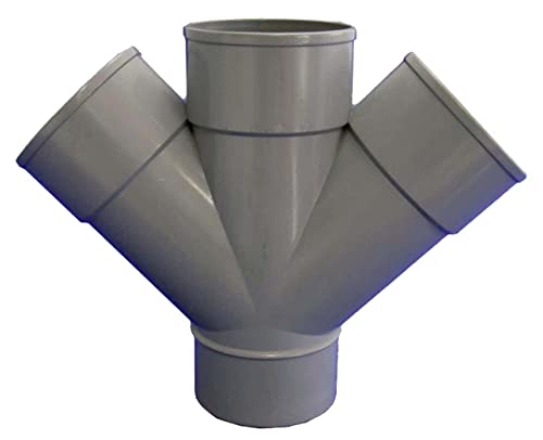 Hidrotecnoagua PVC-Armaturen - Doppelabzweig flach männlich-weiblich 45º Durchmesser 160 von Hidrotecnoagua