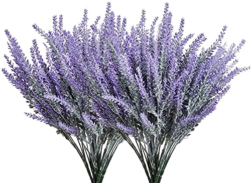 Hidyliu 12 Stück Künstliche Lavendel Bouquet, Kunstblumen Deko, Gefälschte Lavendel Pflanze, Simulation Blume Bouquet, für Hochzeitsstrauß Tischdekoration Zuhause Küche Garten Bauernhaus(Lila) von Hidyliu