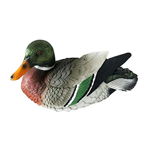 Hidyliu Dekoenten Teich und Garten Stockente Kunststoff Lockvogel Teichdeko Gartendeko Tierfigur Schwimmente Nachbildung Lockvogel Teich und Garten (Heroisch) von Hidyliu