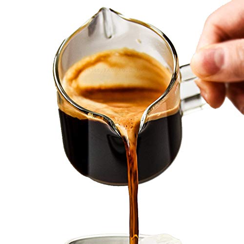 Hieefi 4 Unzen Milchkrug, Glas Milchkännchen, Ausgießer, Pitcher Krug, Keramik Warming Geschenk Für Tee-Kaffee-Liebhaber von WEIPAI