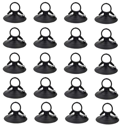 20 Stück Saugnäpfe Auto Für Sonnenschutz Fenster Frontscheibe, 45mm Saugknöpfe Multifunktional Extra Stark PVC Ohne Bohren, Saugnapf Ohne Haken Für Badezimmer, Küche, Deko, Fensterglas, Aquarium von Hiemible
