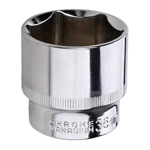 Hiemible 36mm Nuss Steckschlüssel Mit 13mm Antrieb,Sechskant Steckschlüssel für Ratsche mit rostgeschützter Aufnahme | Stahlachsenmutter Entferner Für Lkw 1/2 Zoll Ratsche System Hiemible 36mm Nuss Steckschlüssel Mit 13mm Antrieb,Sechskant Steckschlüssel für Ratsche mit rostgeschützter Aufnahme | Stahlachsenmutter Entferner Für Lkw 1/2 Zoll Ratsche System von Hiemible