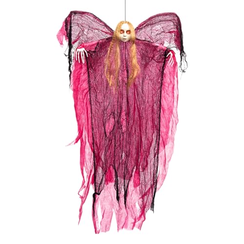 Hiemible Halloween Deko,Gruseliger Roter Geist Deko Ornament - Sprachaktivierte Partydekoration Für Schlafzimmer Gartenbereich Balkon Terrasse Innenbereich Spukhaus von Hiemible
