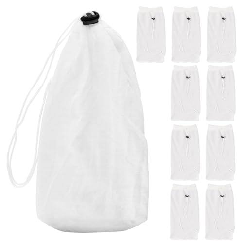 Hiemible Pool Staubsauger Filterbeutel | Ersatz-Meshbeutel Für Poolstaubsauger - 10 Stück Nylon-Reinigungstaschen Mit Zugkordel Für Schmutzpartikel Blätter Sand Schlick Haare von Hiemible