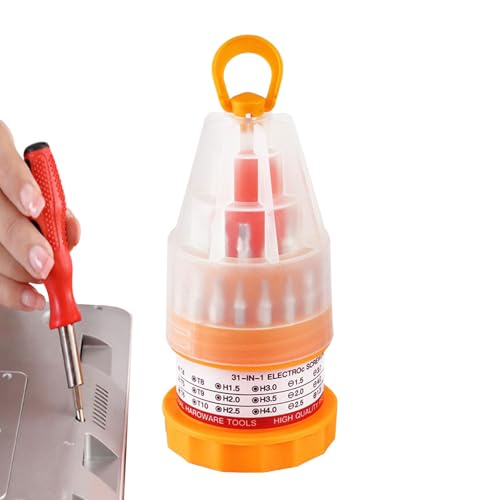 Hiemible Präzisions-Schraubendreher-Set | 31 Teile Pagodenkopf Schraubendreher Kit,Tragbare Reparaturausrüstung Für Elektronikwartung Kamera Brille Handy von Hiemible