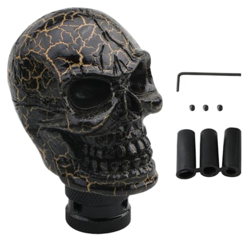 Hiemible Totenkopf Schaltknauf | Automatik Schaltknauf Totenkopf-Design,Universell Kompatibel Kunstharz Schalthebel Zubehör für Limousine Van von Hiemible