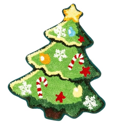 Hiemible Weihnachts Badematte | Teppich | rutschfeste Cartoon Tannenbaum Design Matte Waschbar Niedliche Weihnachtsdekoration | Für Haustür Boden Dusche Wohnzimmer Schlafzimmer Toilettenbereich Hiemible Weihnachts Badematte | Teppich | rutschfeste Cartoon Tannenbaum Design Matte Waschbar Niedliche Weihnachtsdekoration | Für Haustür Boden Dusche Wohnzimmer Schlafzimmer Toilettenbereich von Hiemible
