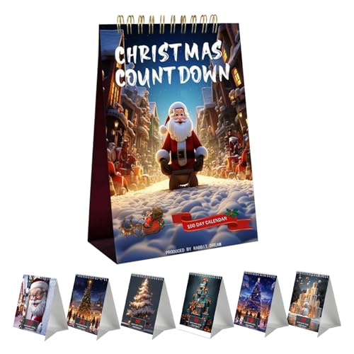 Hiemible Weihnachts Countdown Kalender - 100 Tage Adventskalender Mit Weihnachts Countdown | Tischdekoration Für Dezember Wohnzimmer Fenster Eingangsbereich Homeoffice von Hiemible