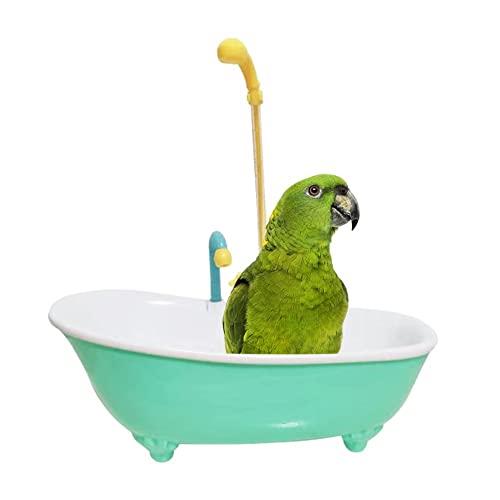 Hiessgozy Papagei Automatische Badewanne Vogelbad Badewanne Vogel Papagei Dusche Feeder Spielzeug Papagei Dusche Baden X1u0 Vogeltränke Schüssel Wanne Zubehör von Hiessgozy