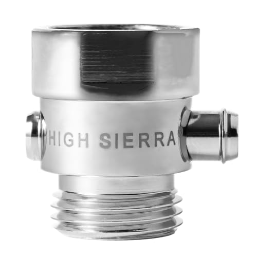 Duschabsperrventil - Vollmetall - praktisch kein Druckverlust ! Druckknopf Erhaltungsventil steuert einfach den Wasserfluss oder schaltet ihn in nur eine Erhaltungslösung chrome von High Sierra Showerheads