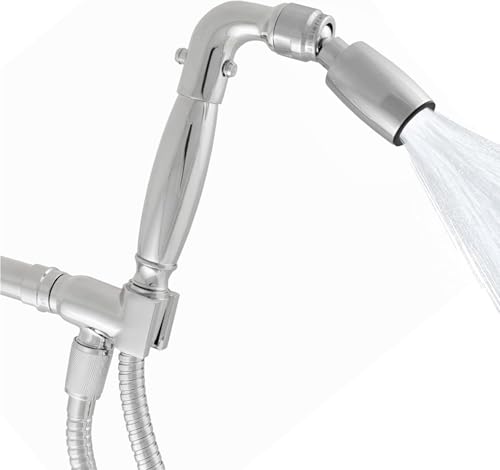 High Sierra Vollmetall Handbrause Bleifrei Erhaltungsventil 183.9 cm Edelstahl Schlauch mit Silikon Innenrohr Metall Handbrause 1,5 GPM Chrom poliert High Sierra Vollmetall Handbrause Bleifrei Erhaltungsventil 183.9 cm Edelstahl Schlauch mit Silikon Innenrohr Metall Handbrause 1,5 GPM Chrom poliert von High Sierra Showerheads